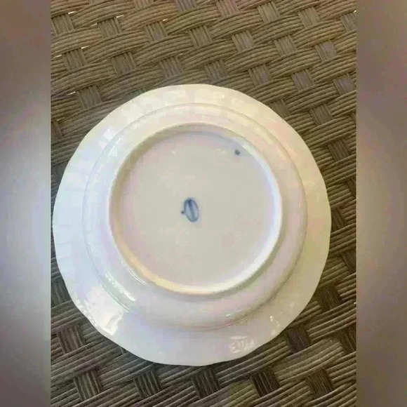 5 pc Antique Meissen great condition!! RARE! Flow blue Porcelain China 1800’s - Picture 11 of 12